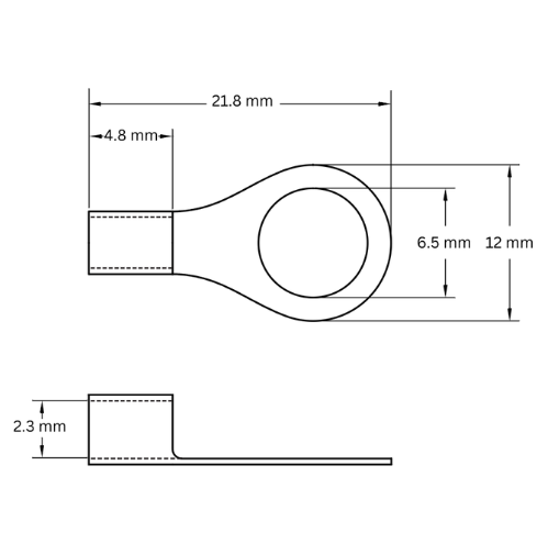 Ring Terminal Uninsulated, 1.5-2.5mm2, M6