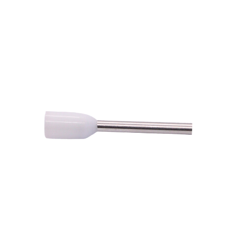 Bootlace Ferrule Insulated Single, 0.5mm2, 8mm Barrel, White