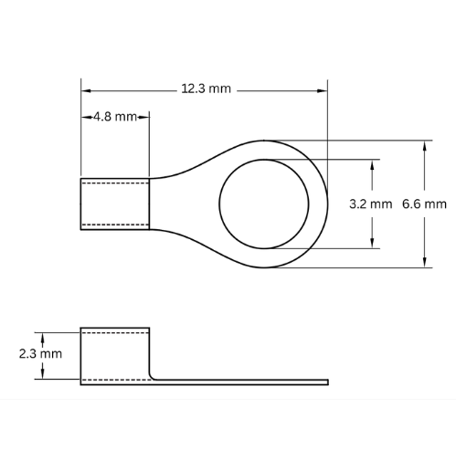 Ring Terminal Uninsulated, 1.5-2.5mm2, M4 (Large)