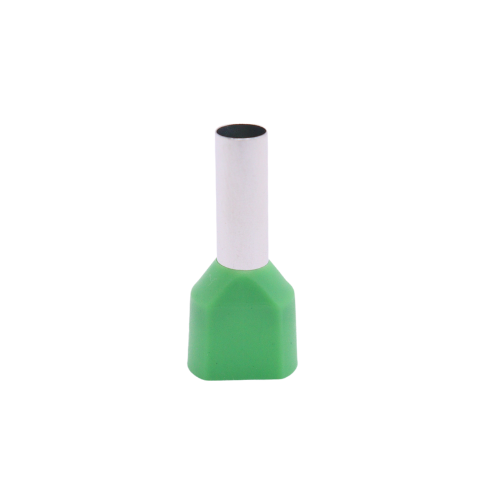 Bootlace Ferrule Insulated Twin, 6mm2, 14mm Barrel, Green