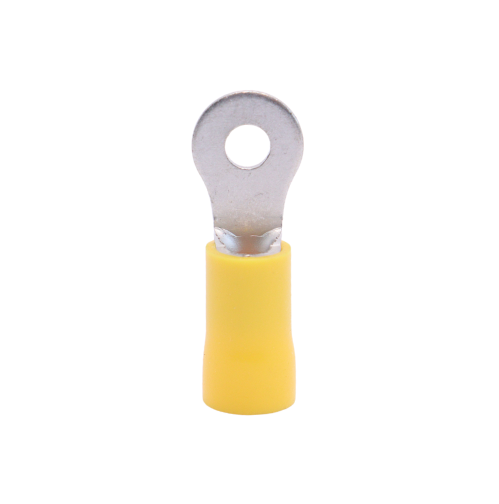 Double Grip Ring Terminal TPE Insulated, 4mm2, 6mm2, M4 (Large), Yellow