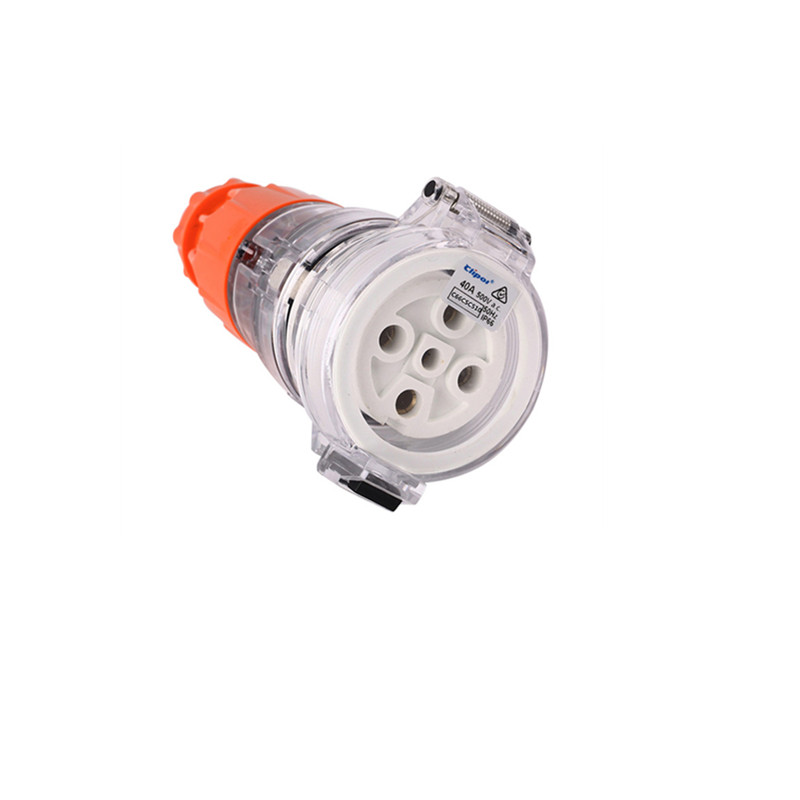 Straight Extension Socket, 4 Round Pin, 10Amp 500V 