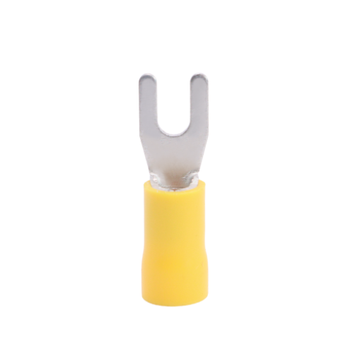 Double Grip Fork Terminal TPE Insulated, 4 mm2 - 6 mm2, M3, Yellow