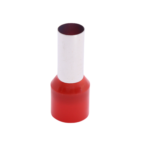 Bootlace Ferrule Insulated Single, 1mm2, 10mm Barrel, Red