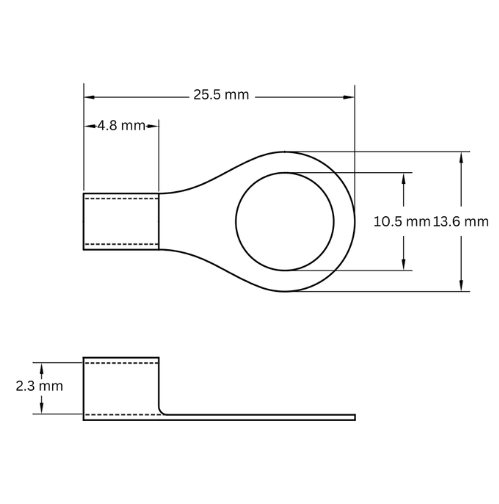 Ring Terminal Uninsulated, 1.5-2.5mm2, M10